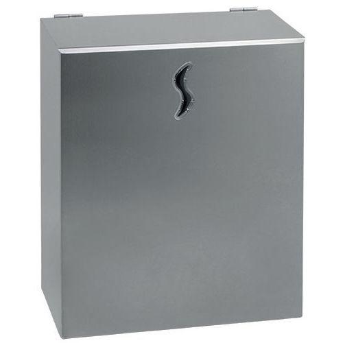 Illustration de : Poubelle murale inox brossé - Capacité 10L