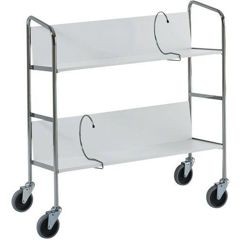 Chariot de classeurs 750x290 gris 2 plateaux thumbnail image 1