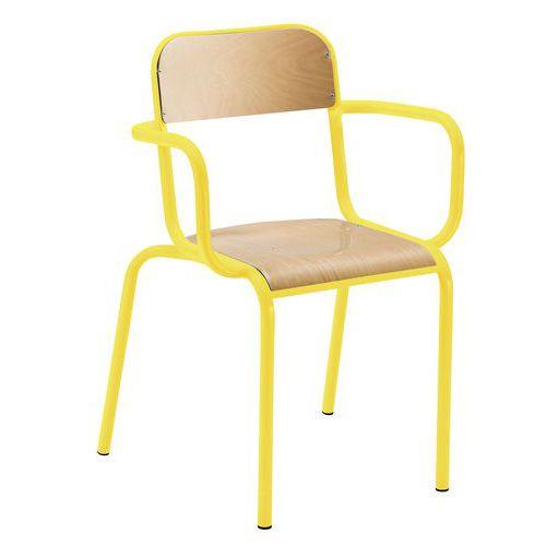 Illustration de : Fauteuil de maitre avec accoudoirs tube - Manutan Expert