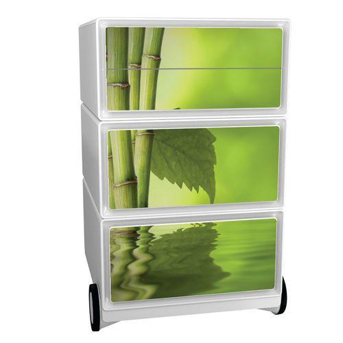 Caisson mobile Easy Office 4 tiroirs rangement corps blanc décor Zen thumbnail image 1