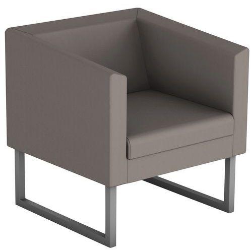 Fauteuil Punto pied métal enduit PVC M1 Gris thumbnail image 1