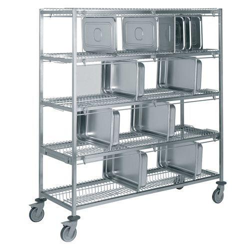 Chariot Porte Bac GN Grand modèle 51 cases par niveau thumbnail image 1