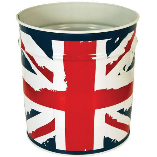 Lot 4 corbeilles à papier métal 12 L décor Union Jack thumbnail image 1