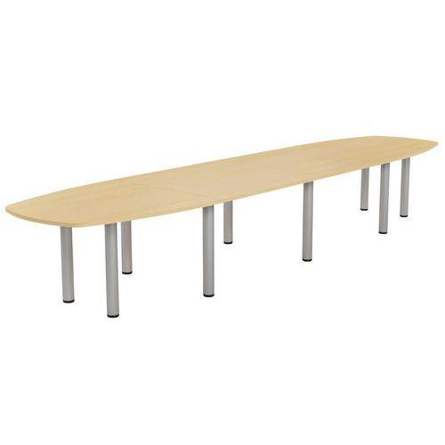 Illustration de : Table de réunion Elga plateau stratifié pied tulipe MBA