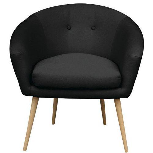 Fauteuil accueil en tissu Armand coloris Noir thumbnail image 1