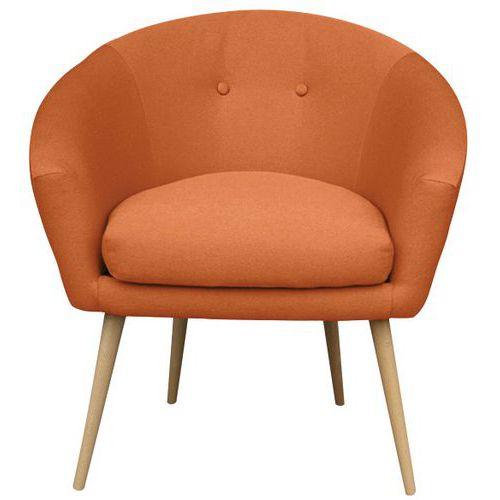 Fauteuil Armand 4 pieds coloris Orange thumbnail image 1