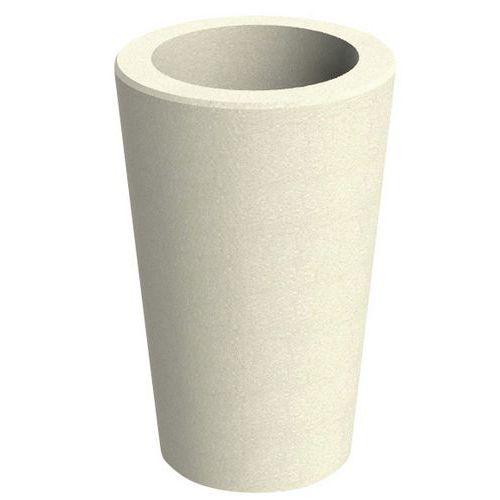 Poubelle 80 litres béton blanc sablé thumbnail image 1