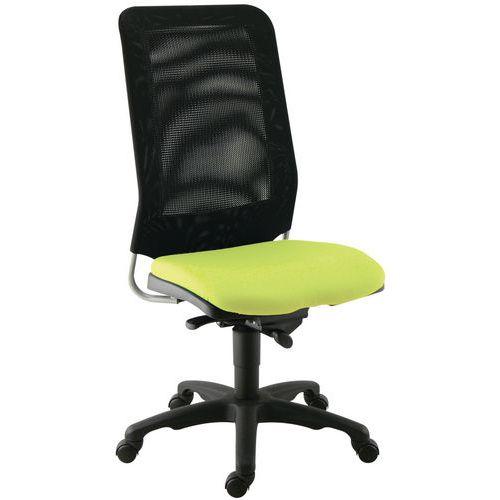Chaise de bureau Diaz contact synchrone piètement noir assise coloris pistache thumbnail image 1