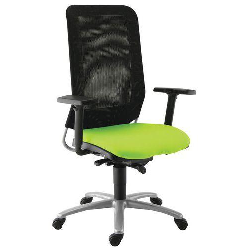 Fauteuil de bureau Diaz contact synchrone piètement alu assise coloris pistache thumbnail image 1