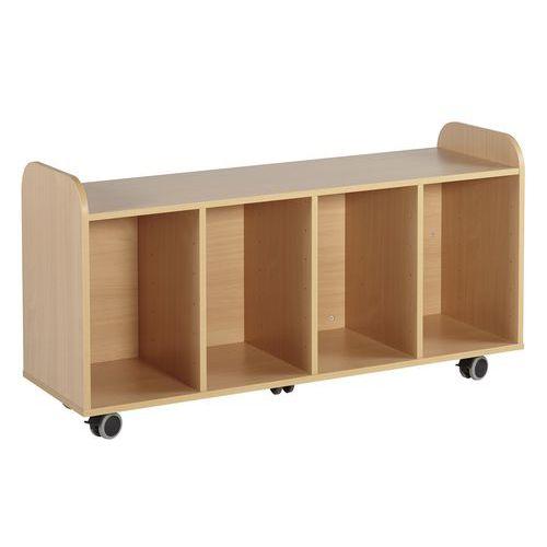 Illustration de : Meuble 4 cases colonnes - Manutan Expert