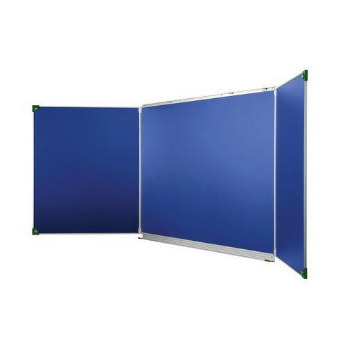 Tableau triptyque 1 x 2 m émaillé bleu cadre aluminium anodisé thumbnail image 1