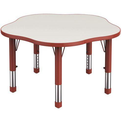 Illustration de : Table Clémence plateau fleur - Manutan Expert