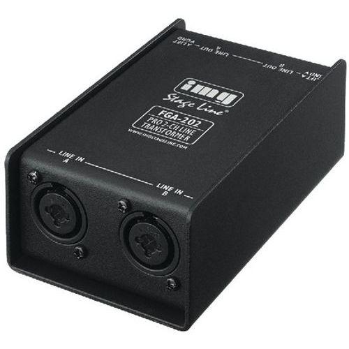 Illustration de : Transformateur d'isolement Stéréo Ligne XLR IMG Stage Line FGA-202