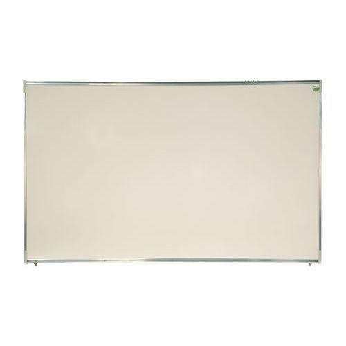 Tableau simple émaillé blanc cadre alu strié naturel - Manutan Expert thumbnail image 1