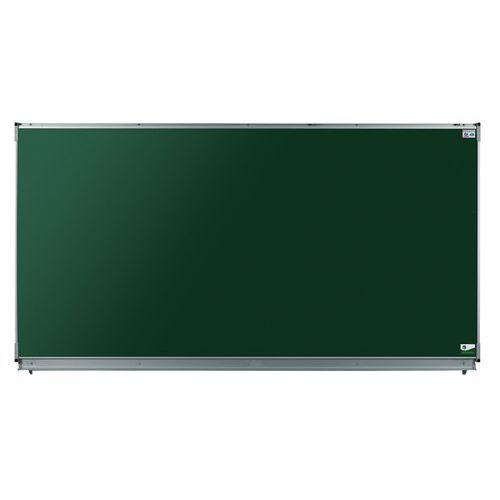 Tableau simple émaillé vert cadre alu strié naturel - 1 x 3 m thumbnail image 1