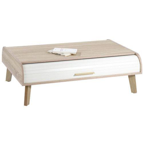 Table basse Vintage coloris Chêne/Blanc thumbnail image 1