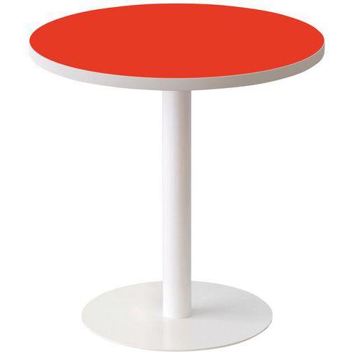 Guéridon bas Easy Office pied métal Ø 60 cm plateau coloris Rouge thumbnail image 1