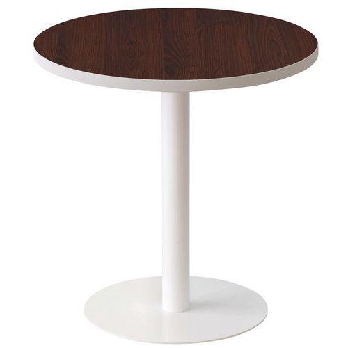 Guéridon bas Easy Office pied métal Ø 60 cm plateau coloris Wengé thumbnail image 1