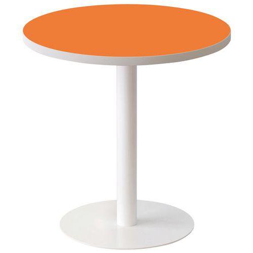 Guéridon bas Easy Office pied métal Ø 60 cm plateau coloris Orange thumbnail image 1