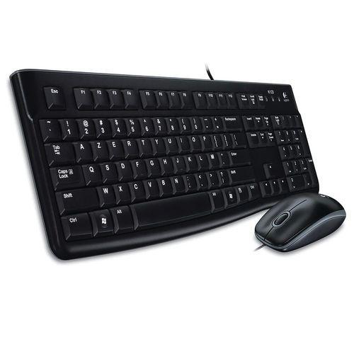 Illustration de : Ensemble clavier et souris filaires Logitech MK120