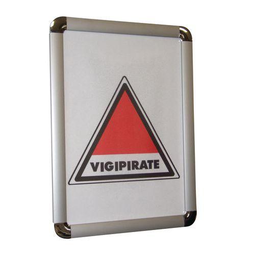 Illustration de : Cadre affichage coins ronds Vit'Clac Planorga