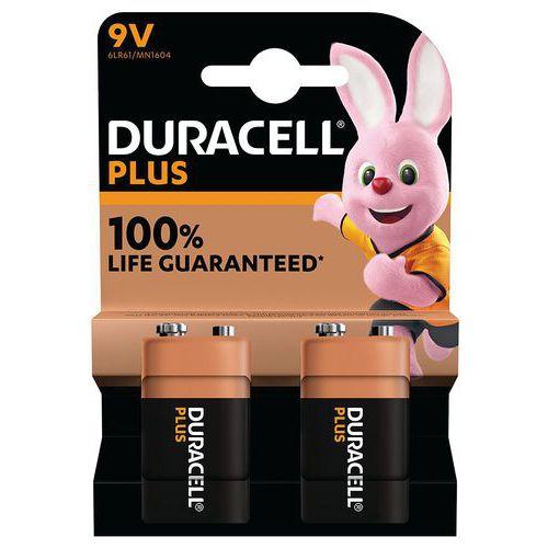 Lot de 2 Duracell Plus 100% 9V - 2 unités thumbnail image 1