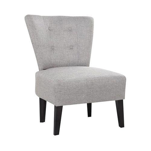 Fauteuil Marwin pied hêtre teinté noir revêtement tissu polyester thumbnail image 1