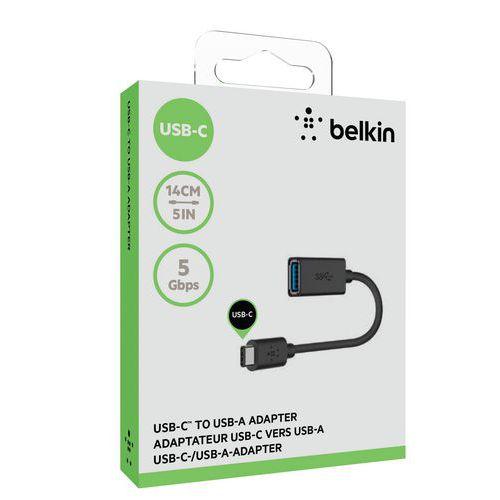 Illustration de : Adaptateur USB-C 3.0 vers USB-A Belkin