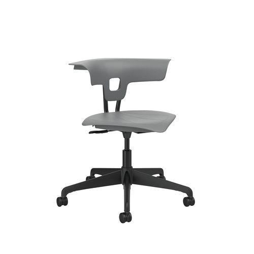 Chaise hauteur réglable Ruckus sur roulettes, assise coloris bleu gris thumbnail image 1