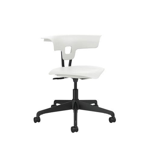Chaise hauteur réglable Ruckus sur roulettes, assise coloris blanc coton thumbnail image 1