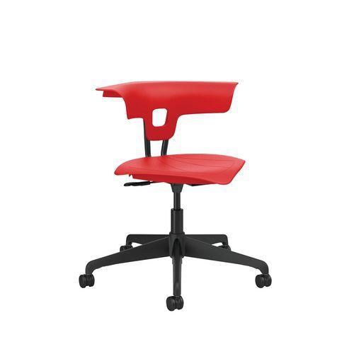 Chaise hauteur réglable Ruckus sur roulettes, assise coloris rouge thumbnail image 1