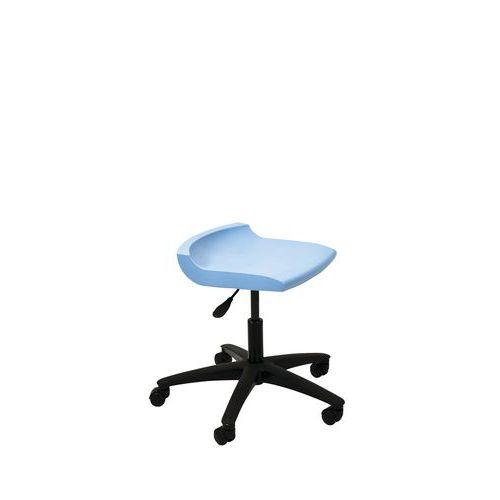 Tabouret technique coque polypropylène sur roulettes Postura+ bleu pastel thumbnail image 1