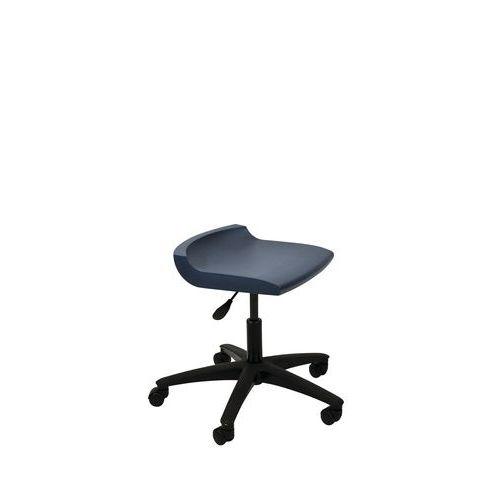 Tabouret technique coque polypropylène sur roulettes Postura+ gris ardoise thumbnail image 1