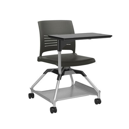 Chaise sur roulettes avec tablette Learn2 coque Strive coloris anthracite thumbnail image 1