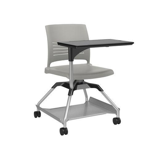Chaise sur roulettes avec tablette Learn2 coque Strive coloris gris souris thumbnail image 1