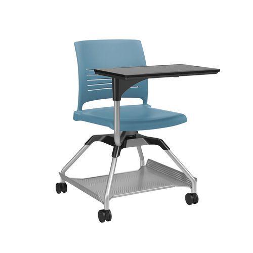 Chaise sur roulettes avec tablette Learn2 coque Strive coloris bleu surf thumbnail image 1