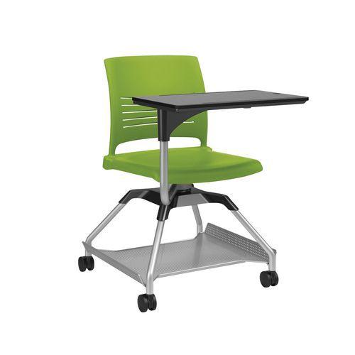 Chaise sur roulettes avec tablette Learn2 coque Strive coloris vert citron thumbnail image 1