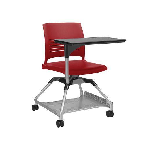 Chaise sur roulettes avec tablette Learn2 coque Strive coloris cayenne thumbnail image 1