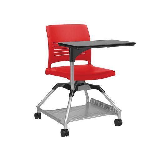 Chaise Learn2 Strive coque avec tablette - rouge - sur roulettes thumbnail image 1