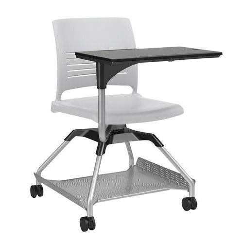 Chaise sur roulettes avec tablette Learn2 coque Strive coloris gris clair thumbnail image 1