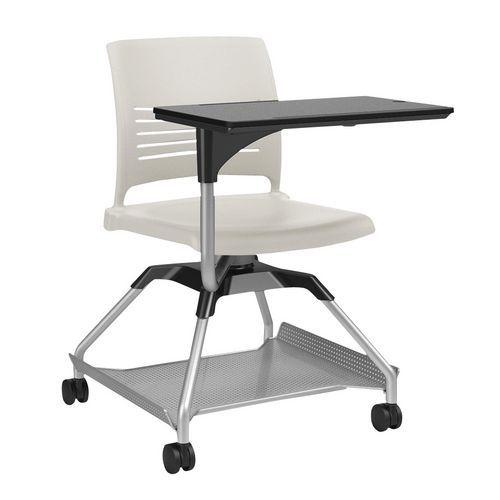 Chaise sur roulettes avec tablette Learn2 coque Strive coloris beige clair thumbnail image 1