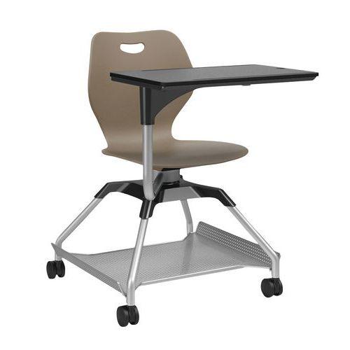 Chaise sur roulettes avec tablette Learn2 coque intellect wave coloris brun thumbnail image 1