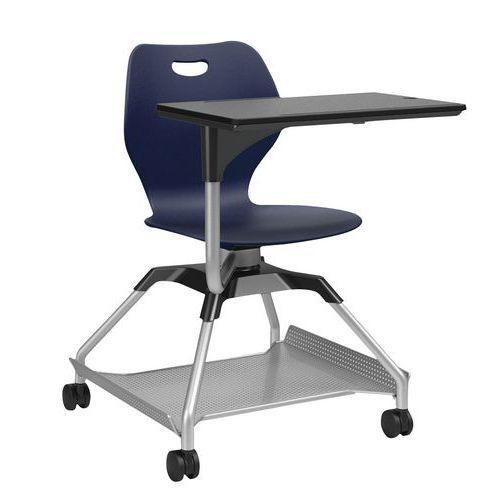 Chaise sur roulettes avec tablette Learn2 coque intellect wave bleu marine thumbnail image 1