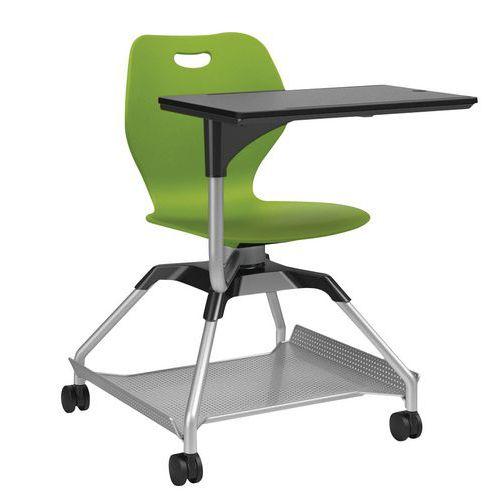 Chaise sur roulettes avec tablette Learn2 coque intellect wave vert citron thumbnail image 1