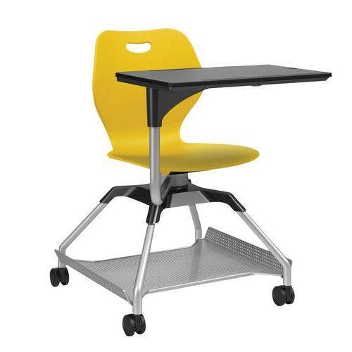 Chaise sur roulettes avec tablette Learn2 coque intellect wave coloris jaune thumbnail image 1