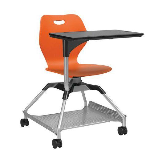 Chaise sur roulettes avec tablette Learn2 coque intellect wave coloris orange thumbnail image 1