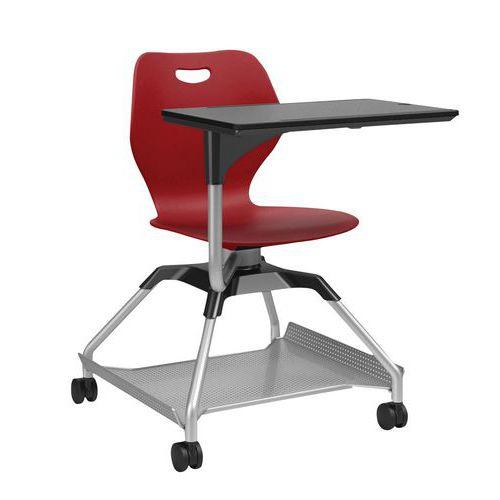Chaise sur roulettes avec tablette Learn2 coque intellect wave coloris cayenne thumbnail image 1