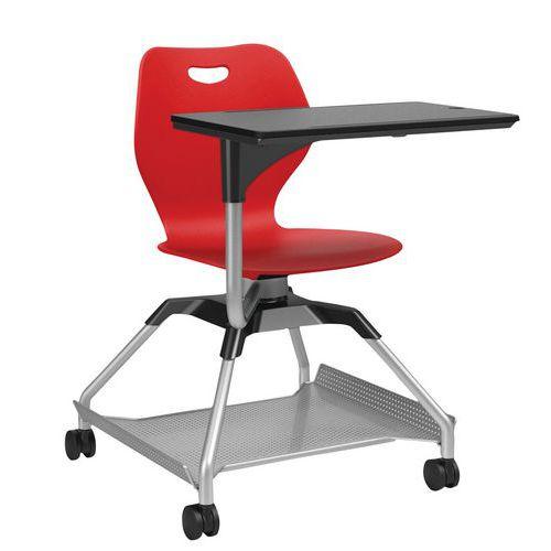 Chaise sur roulettes avec tablette Learn2 coque intellect wave coloris rouge thumbnail image 1