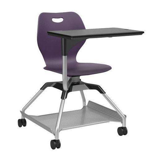 Chaise sur roulettes avec tablette Learn2 coque intellect wave coloris prune thumbnail image 1