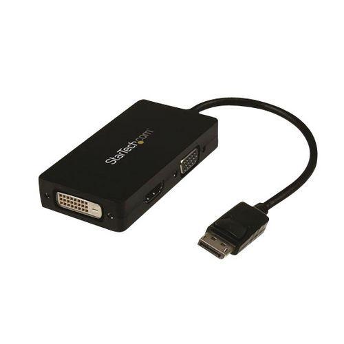 Adaptateur de voyage DisplayPort vers VGA/DVI/HDMI-Covertisseur vidéo 3-en-1 thumbnail image 1
